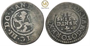 2 skilling 1660 Frederik III. R. Kv.1-