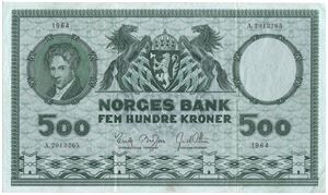 500 kroner 1964 A.2013265. Kv.1/1+