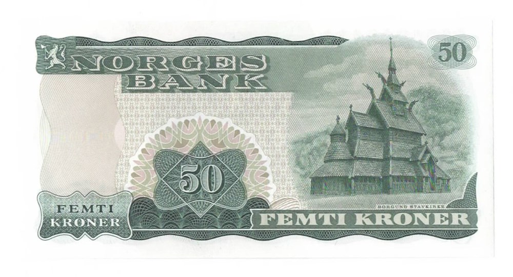 Norge 50 kroner 1966 A kv. 0