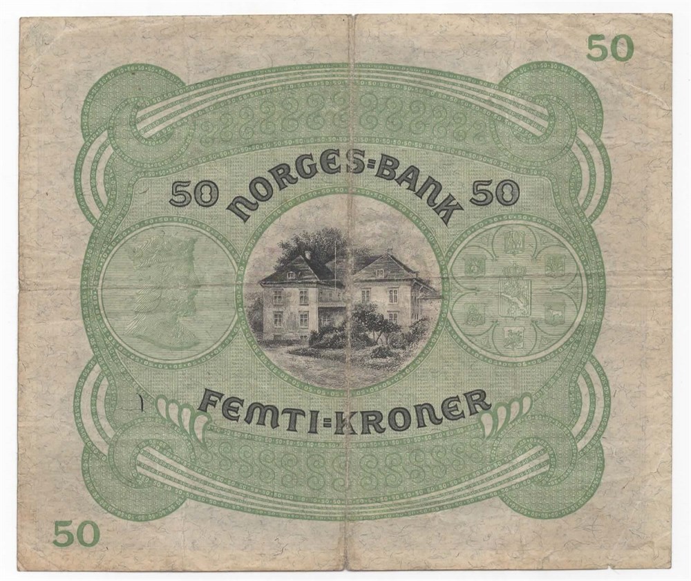 Norge 50 kroner 1934 B kv.1-