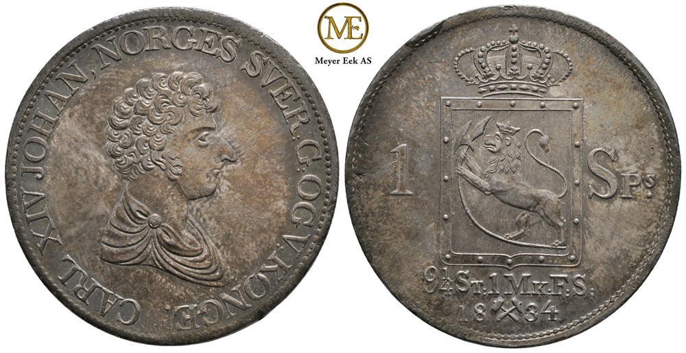 Speciedaler 1834 Carl XIV Johan. Kv.0