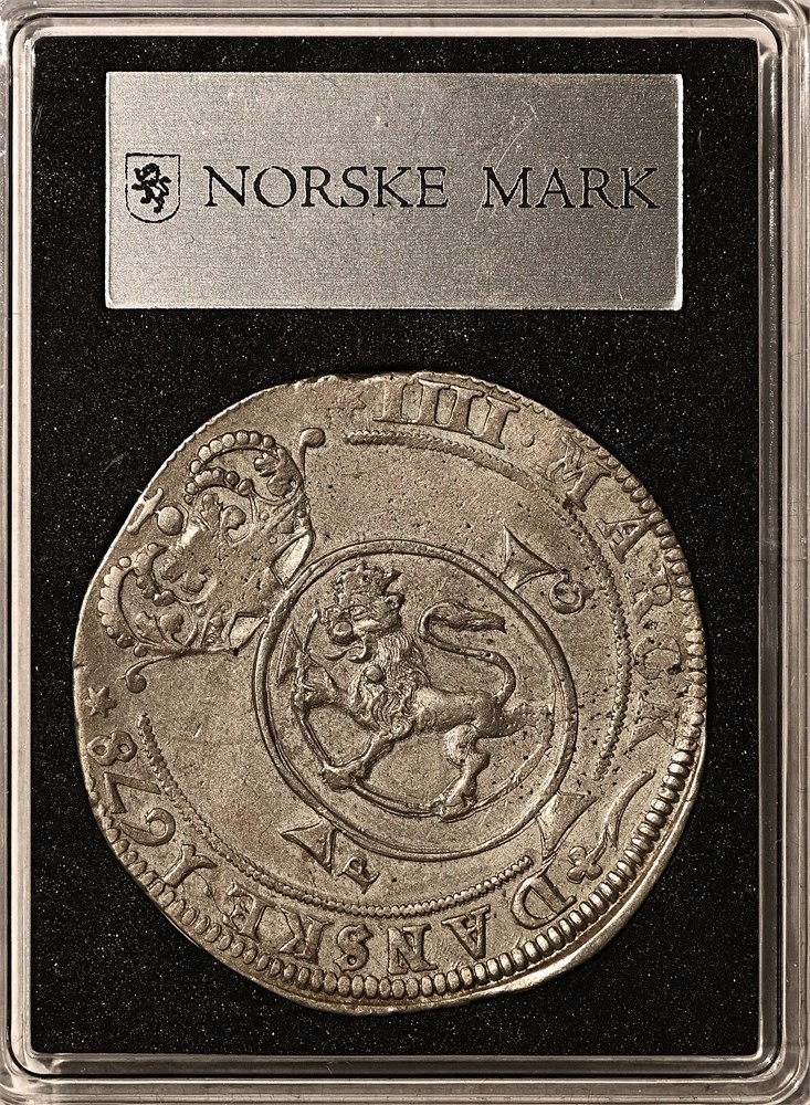 Norge 4 mark 1678 kv. 1+