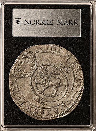 Norge 4 mark 1678 kv. 1+