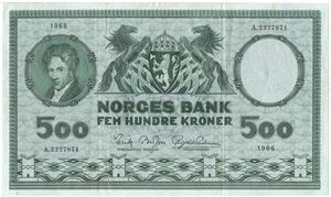 500 kroner 1966 A.2227871. Kv.1