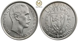 1 krone 1912 Haakon VII. Praktfult eksemplar. Kv.0