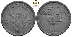 50 øre 1941 zink. Haakon VII. KV.0/01