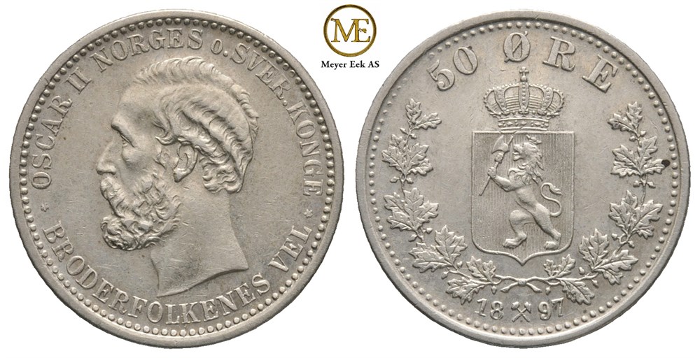 50 øre 1897 Oscar II. Kv.01