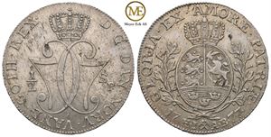 1/2 speciedaler 1777 Christian VII. Kv.1+/01