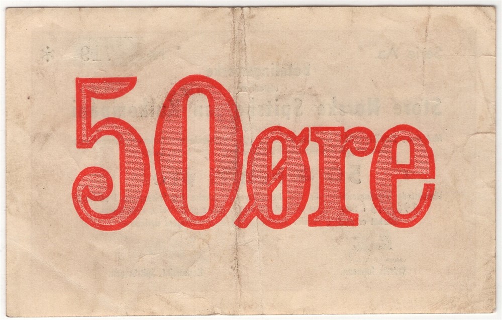 50 øre 1947/48 Serie Aa. Store Norske Spitsbergen. Kv.1/1+