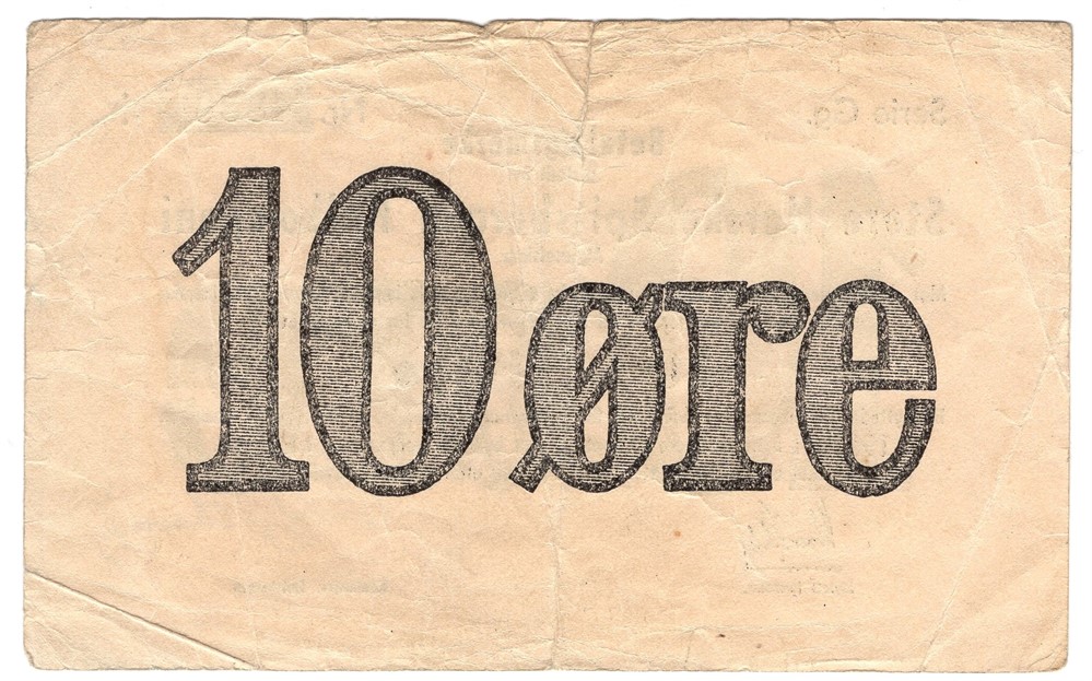 10 øre Store Norske Spitsbergen Kulkompani. 1953/54 Gg. Kv.1/1-