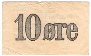 10 øre Store Norske Spitsbergen Kulkompani. 1953/54 Gg. Kv.1/1-
