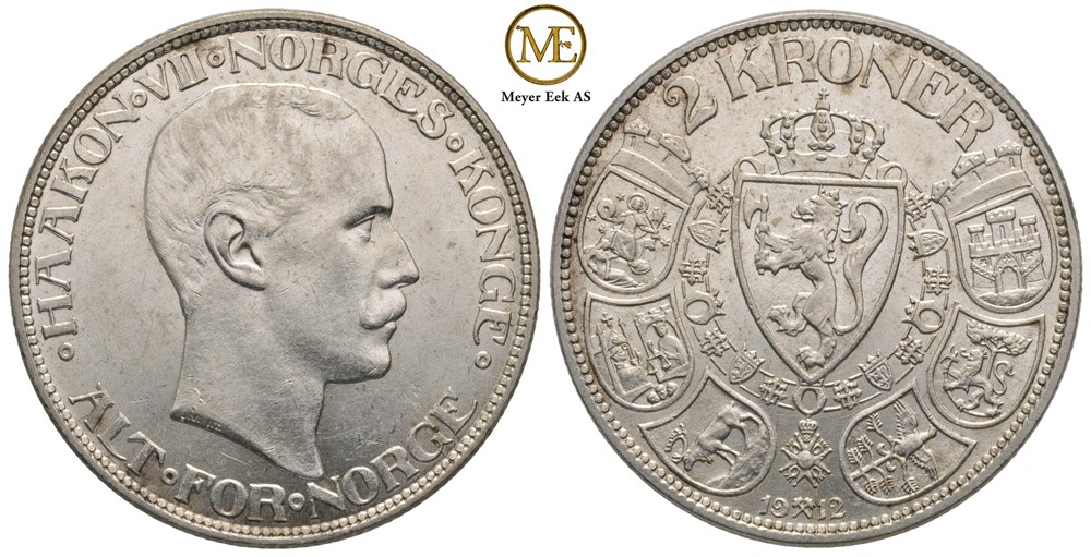 2 kroner 1912 Haakon VII. Kv.01
