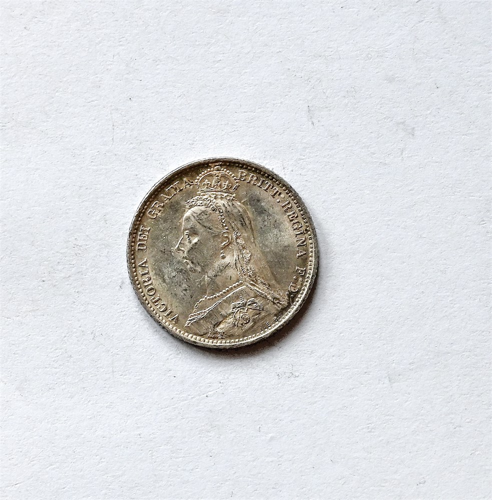 England 6 pence 1887 kv. 01