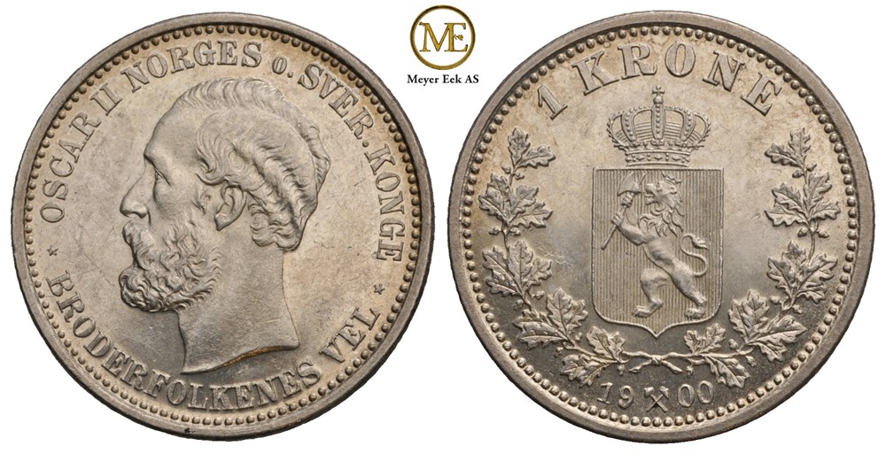 1 krone 1900 Oscar II. Kv.0