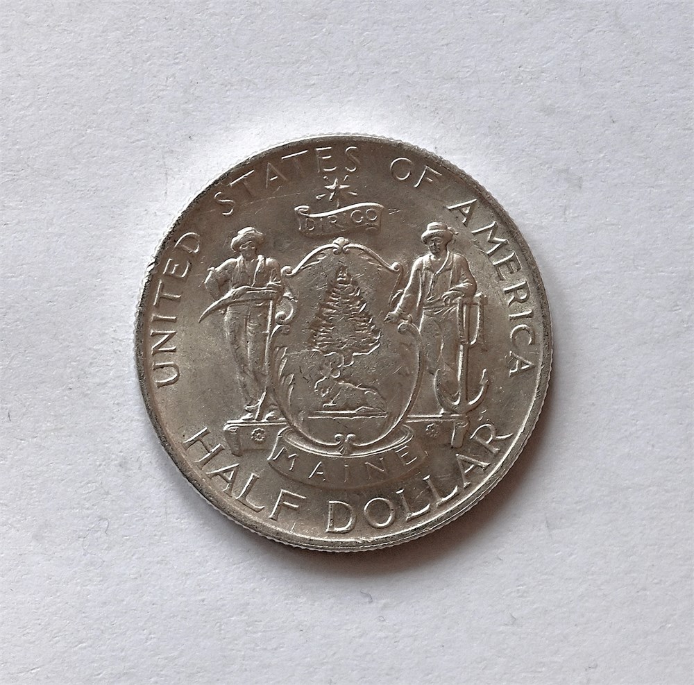 USA 1/2 dollar  1920 jubileum kv. 0/01