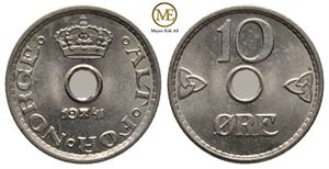 10 øre 1941 Haakon VII. Kv.0