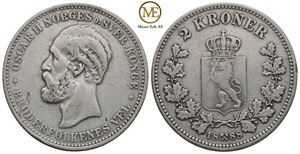 2 kroner 1888 Oscar II. Kv.1