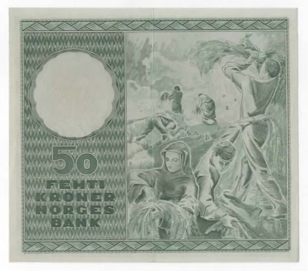 Norge 50 kroner 1950 A kv. 0/01
