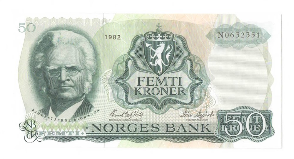 Norge 50 kroner 1982 N kv. 0