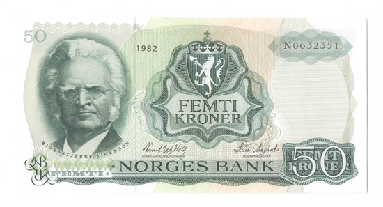 Norge 50 kroner 1982 N kv. 0