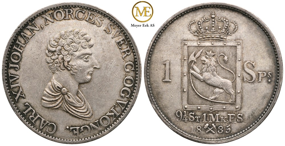 Speciedaler 1835 Carl XIV Johan. Kv.1+/01