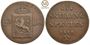 Skilling 1819 Carl XIV Johan. Kv.01