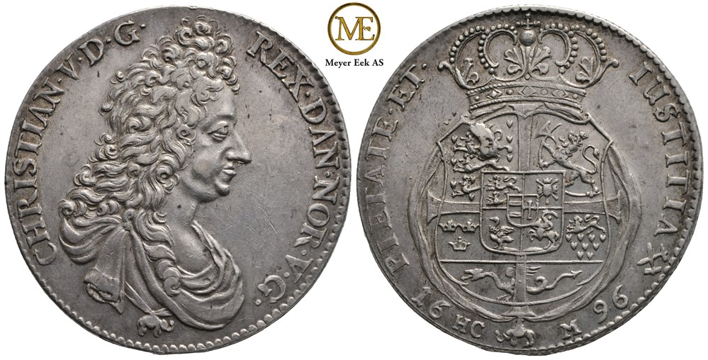 Speciedaler 1696 Christian V. Kv.1+/01