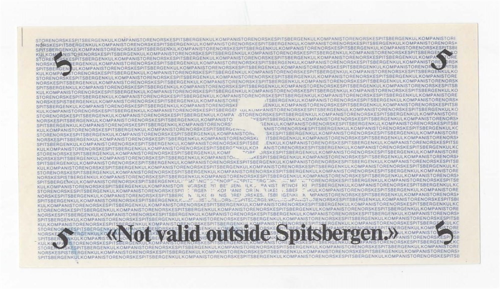 Spitsbergen Kullkompani 5 kroner 1978 SS kv. 0