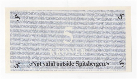 Spitsbergen Kullkompani 5 kroner 1978 SS kv. 0