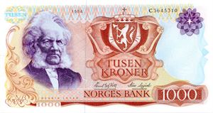 1000 kroner 1984 C ex. Skilling 2.4.16