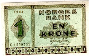 1 krone 1944 G Kv.0