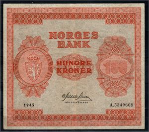 100 krone 1945 A kv. 1