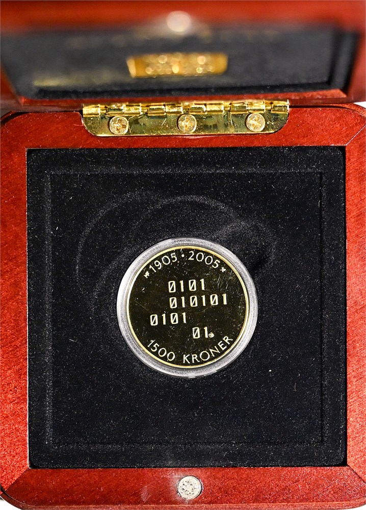 Norge 1500 kroner Hundreårsmynten 2005 kv. Proof