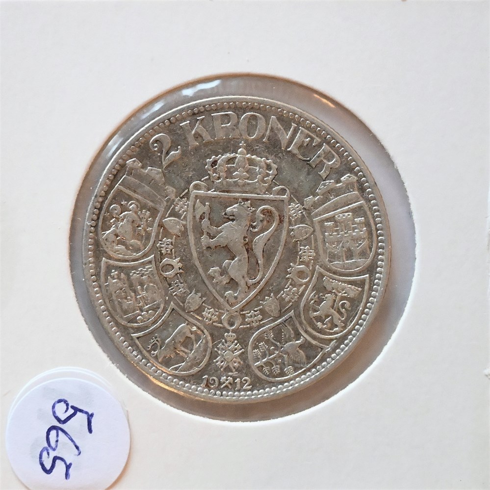 Norge 2 kroner 1912 kv. 1/1+