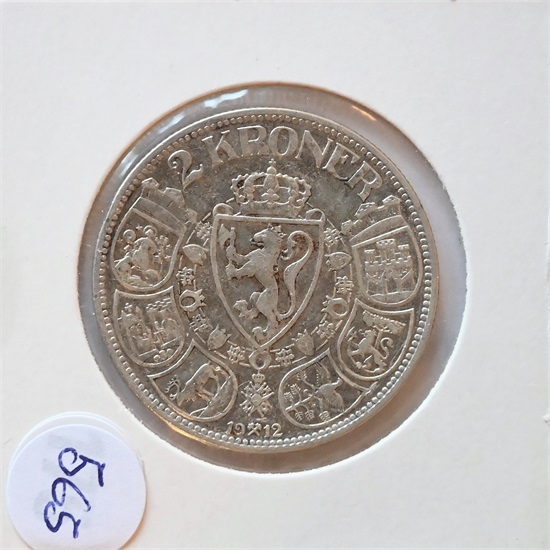 Norge 2 kroner 1912 kv. 1/1+