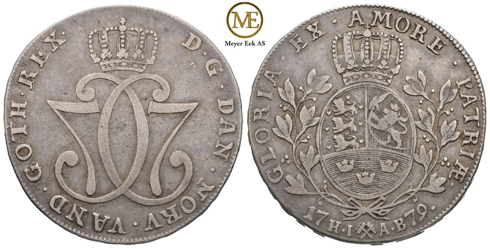 Speciedaler 1779 Christian VII. Kv.1+