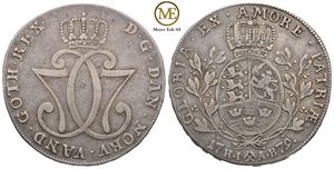 Speciedaler 1779 Christian VII. Kv.1+