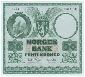 50 kroner 1964 E.8651331. Kv.01