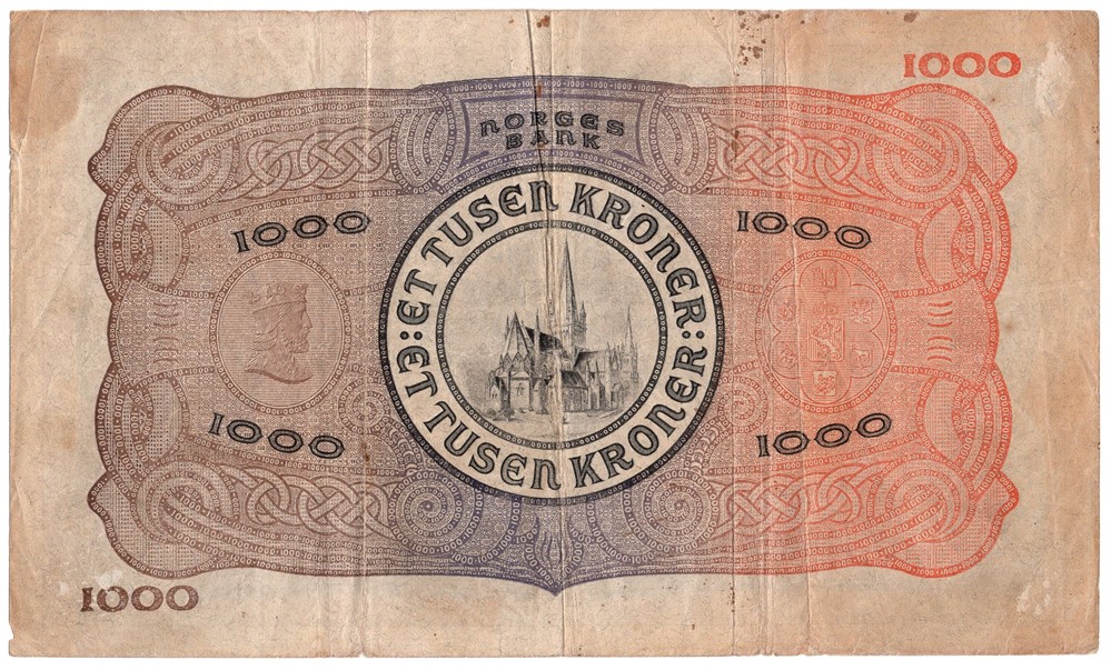1000 kroner 1920 A.0216749. Kv.1/1-