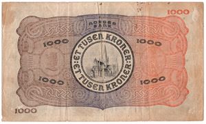 1000 kroner 1920 A.0216749. Kv.1/1-