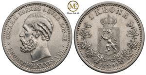 1 krone 1890 Oscar II. Kv.0/01