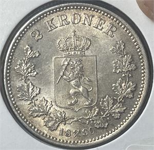 2 kroner 1890 Kv.0/01