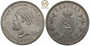 2 kroner 1904 Oscar II. Kv.0/01