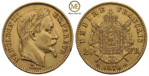 20 francs 1870 Napoleon III. Kv.01