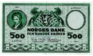 500 kroner 1967 A Kv.1