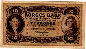 10 kroner 1937 X Ex. OMG 6.9.20 Kv.1