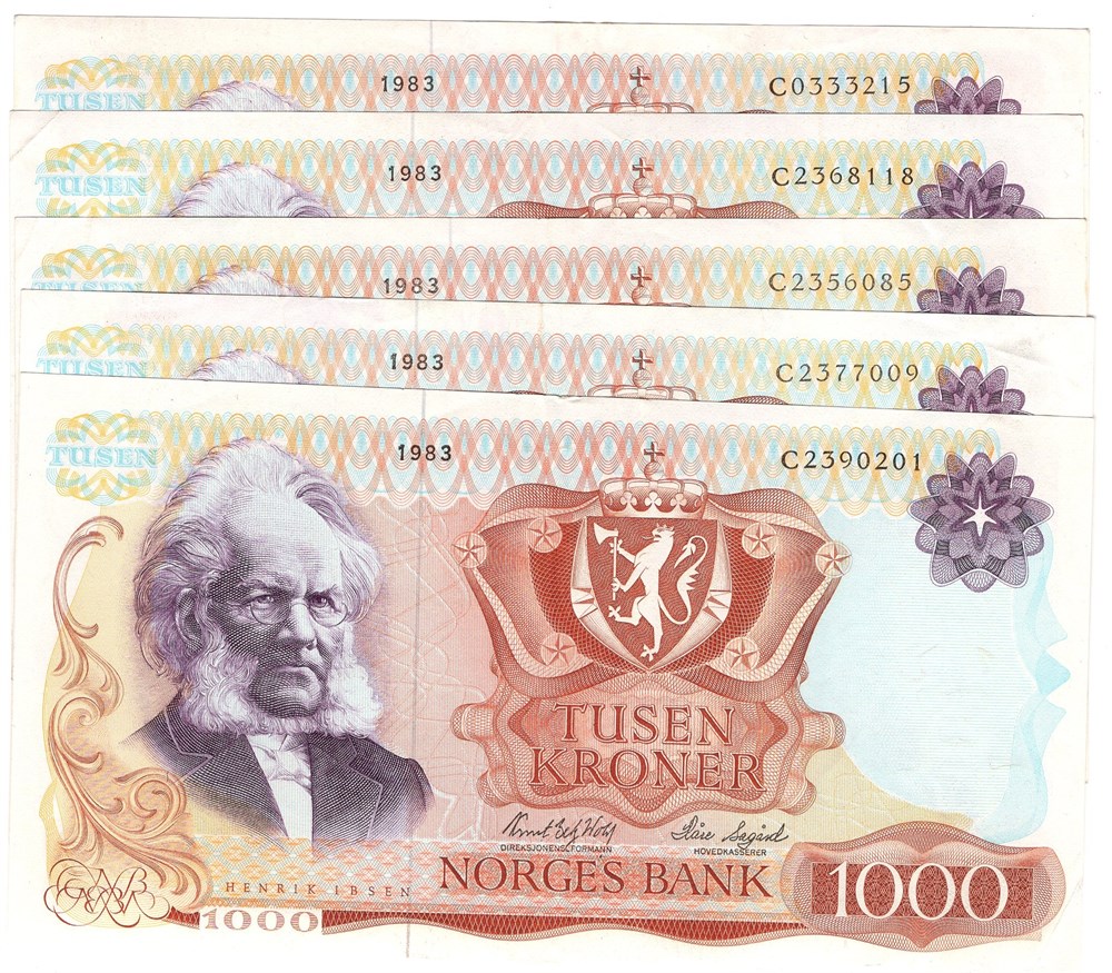 Lot. 1000 kroner 1983 C. VK