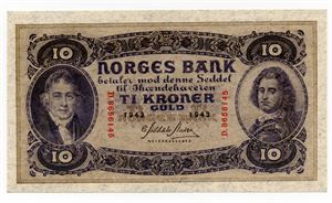 10 kroner 1943 D