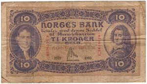 10 kroner 1910 C.1649629. Kv.1-