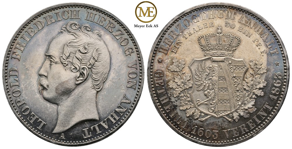 Vereinsthaler 1865 Leopold Friedrich. Kv.0